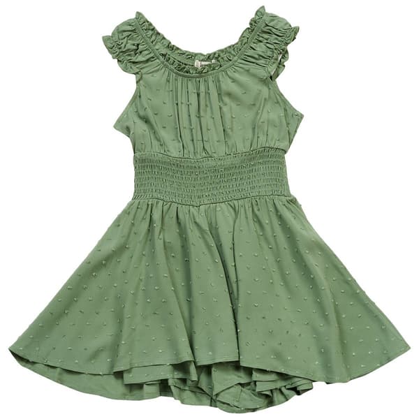 Girls &#40;7-16&#41; Speechless&#40;R&#41; Sleeveless Clip Dot Smock Waist Romper