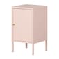 South Shore Crea Pale Pink Metal 1-Door End Table - image 1
