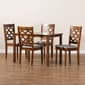 Baxton Studio Ramiro Grey/Walnut Brown Wood 5pc. Dining Set - image 8