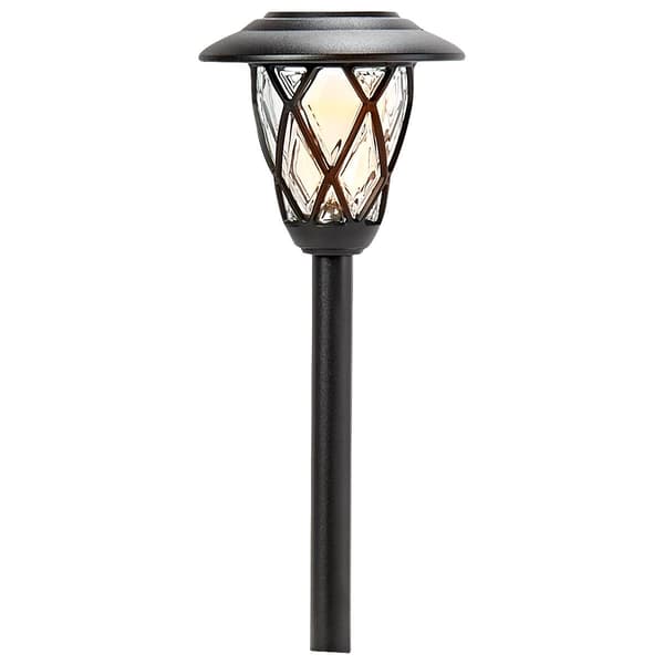 Black Solar Path Light with Glass Lens - image 