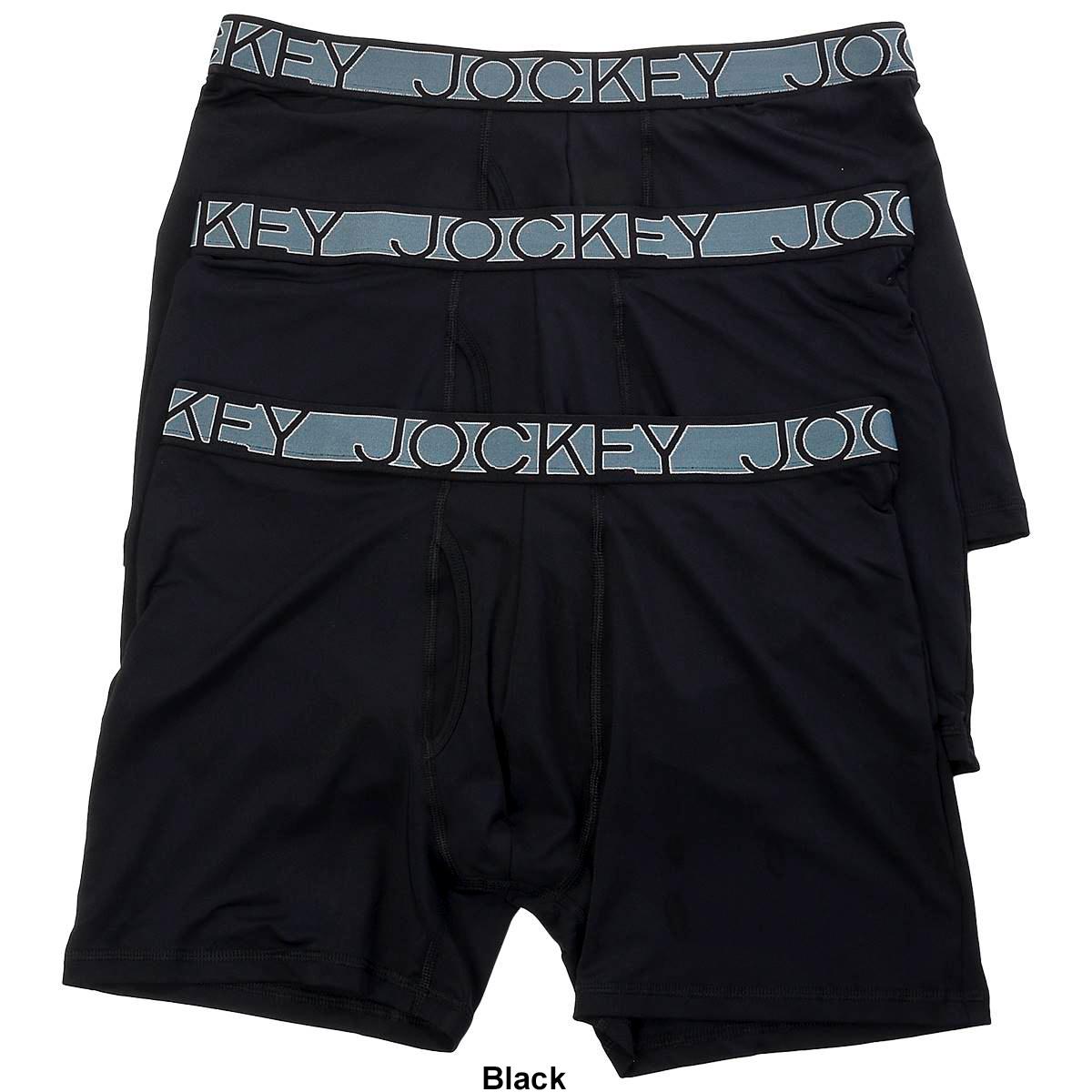 Mens Jockey® 3pk. Active Micro Boxer Briefs - Black
