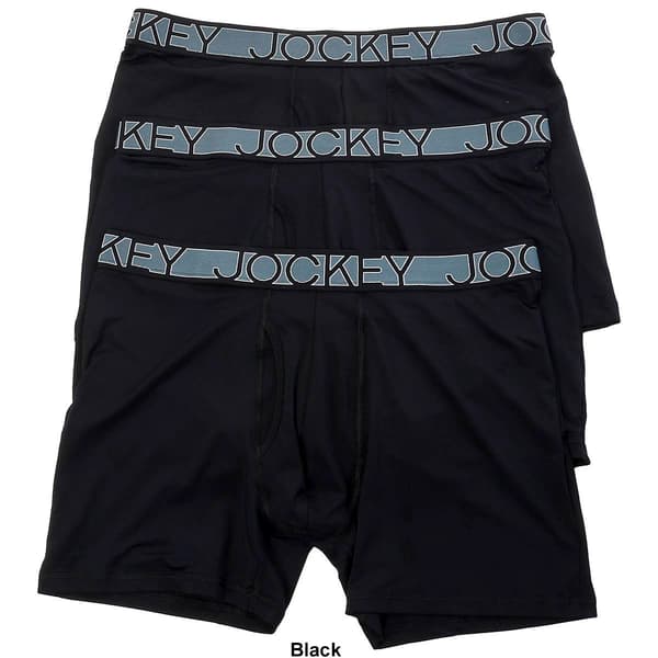 Mens Jockey&#174; 3pk. Active Micro Boxer Briefs - Black