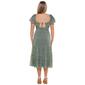 Juniors Trixxi Short Puff Sleeve Ditsy Sweatheart Midi Dress - image 2