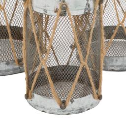 9th &amp; Pike® Can And Burlap Farmhouse Candle Holders - Set Of 3