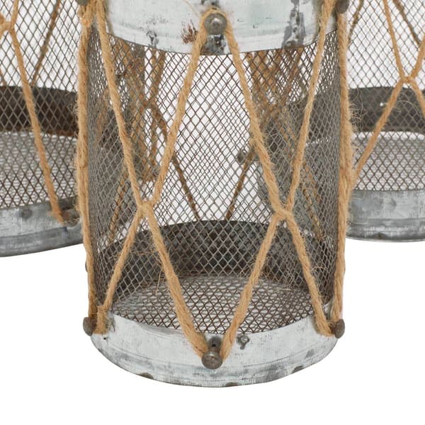 9th &amp; Pike® Can And Burlap Farmhouse Candle Holders - Set Of 3