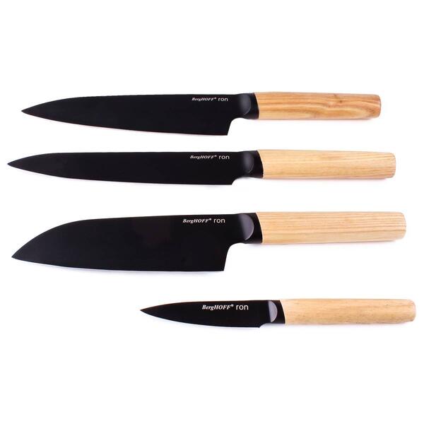 BergHOFF Ron Stainless Steel 4pc. Black Kitchen Knife Set - image 