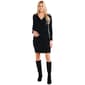 Juniors Jolie & Joy Ruched Rib Knit Surplice A-Line Dress - image 1
