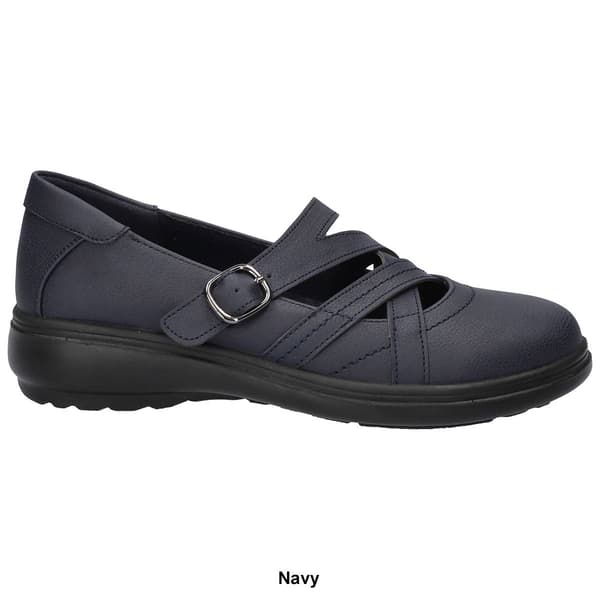 Womens Easy Street Wise Asymmetrical Comfort Mary Jane Flats