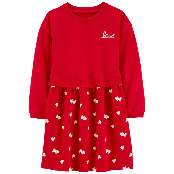 Girls Carter''s&#40;R&#41; Valentine''s Sweatshirt w/Heart Tulle Dress - image 
