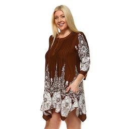 Plus Size White Mark Shift Dress