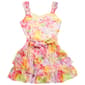 Girls (7-16) Rare Editions Sleeveless Watercolor Chiffon Romper - image 2