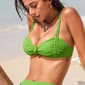 Womens Cupshe Green Knotted Front Bikini Swim Top - image 3