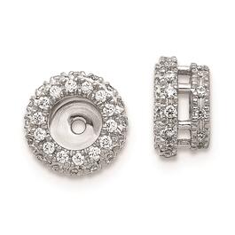 Pure Fire 14kt. White Gold Lab Grown Diamond Earring Jackets