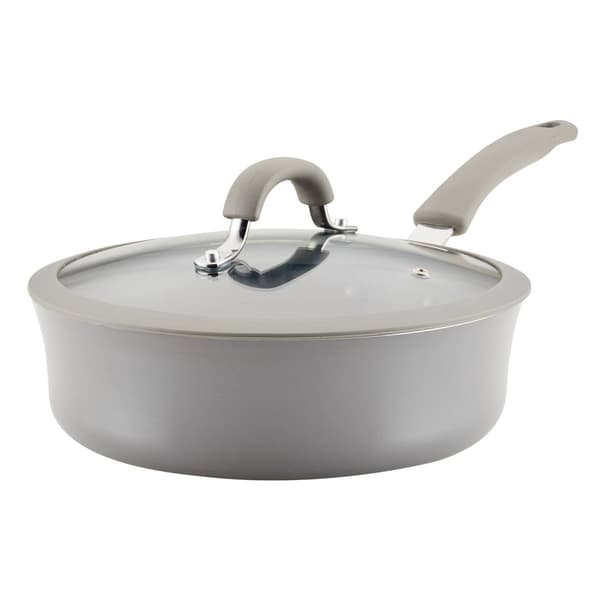 Rachael Ray Cook + Create 3qt. Aluminum Nonstick Saute Pan w/ Lid - image 