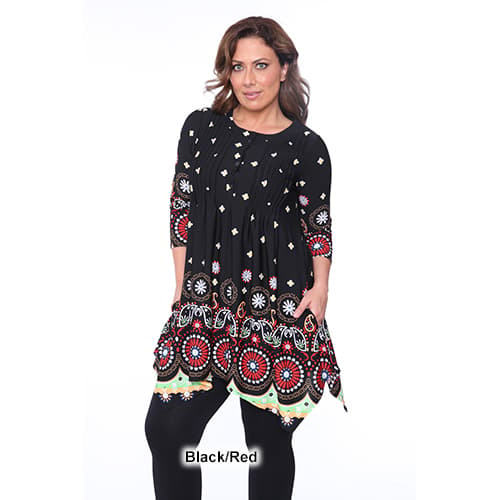 Plus Size White Mark Lucy Medallion Print Tunic