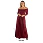 Plus Size 24/7 Comfort Apparel Off The Shoulder Pleated Maxi Dres - image 4
