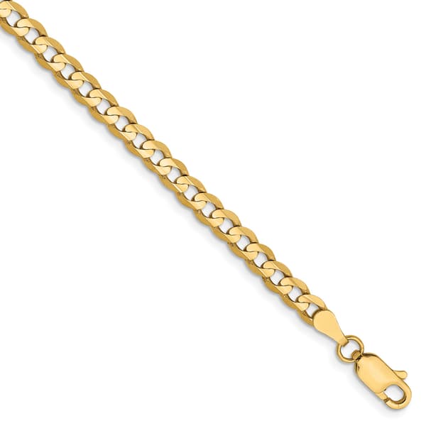 Gold Classics&#40;tm&#41; 3.8mm. 14k Open Concave Curb Chain Bracelet - image 