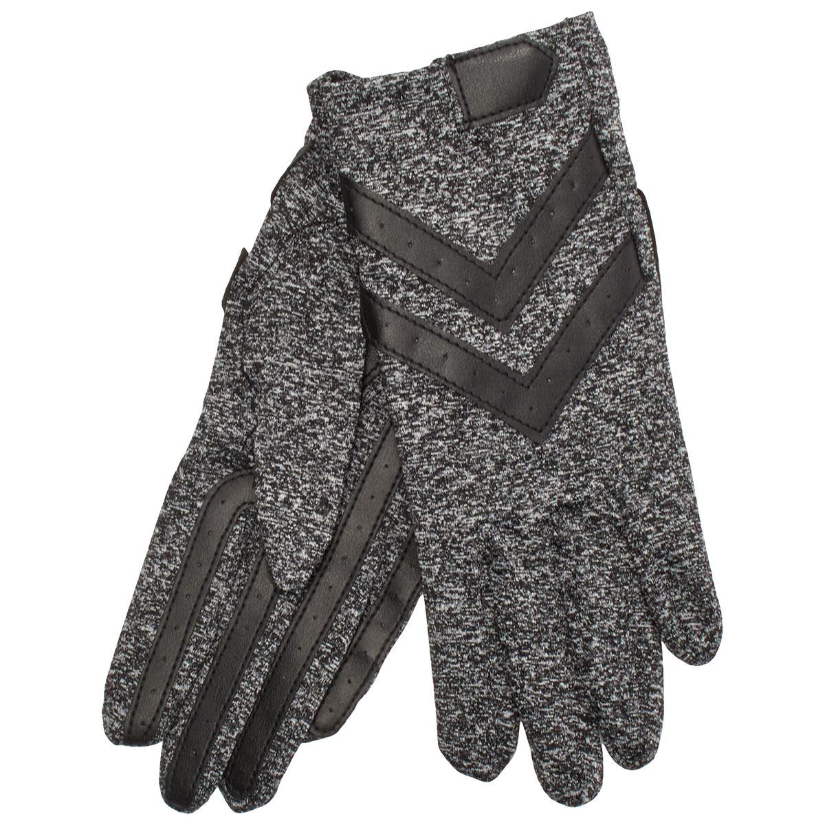 Womens Isotoner Chevron Detail Spandex Shortie Unlined Gloves