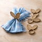Threadmade Burlap Bunny Ear Napkins Rings - Set of 4 - image 2