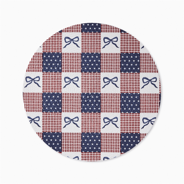 Avanti Celebration Woven Braided Round Placemats - Set of 4