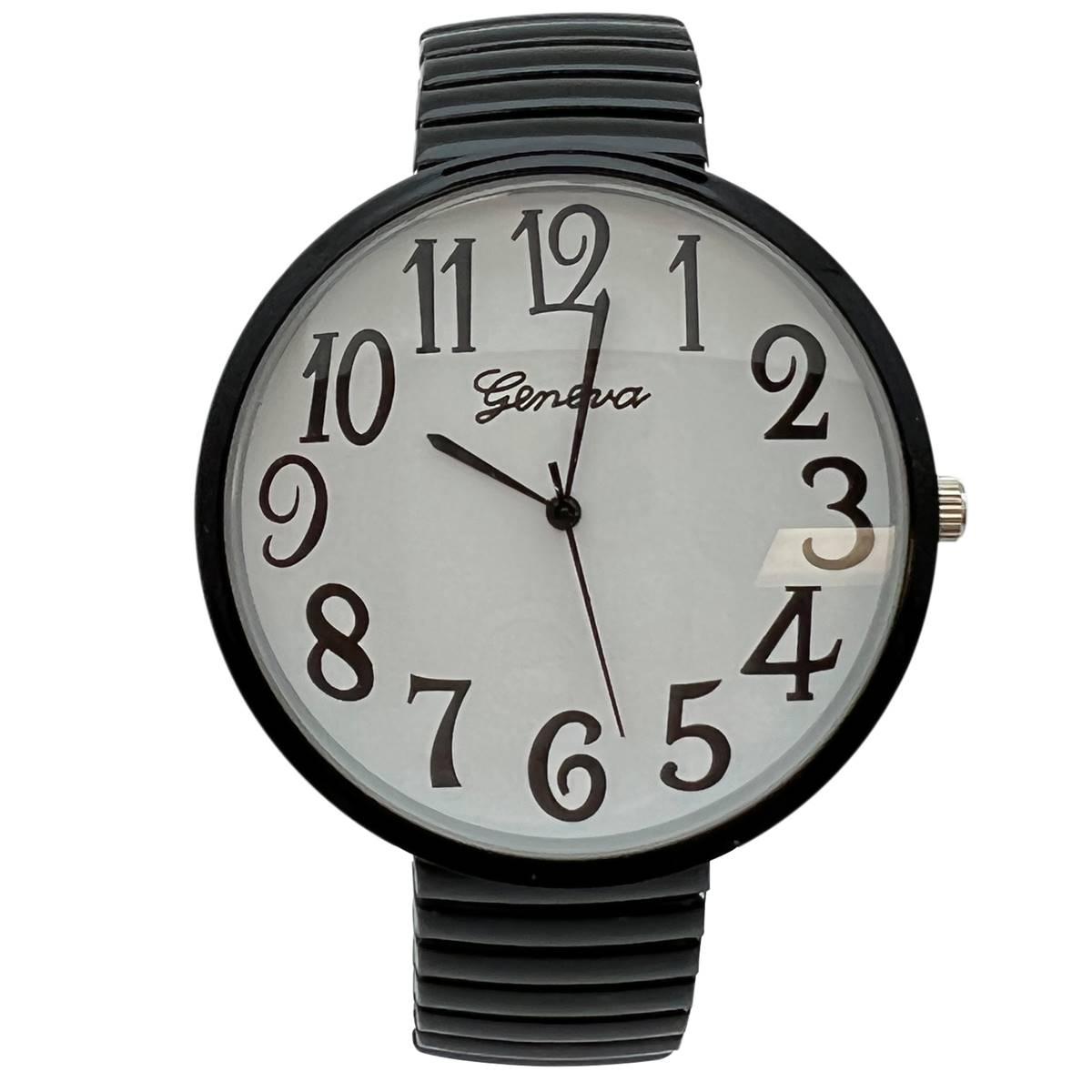 Womens Olivia Pratt™ Super Large Face Stretch Strap Watch...