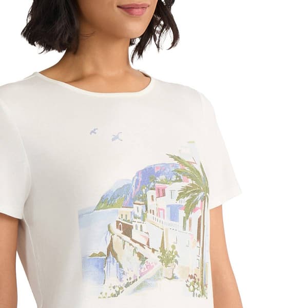 Womens Jones New York Short Sleeve Scenic Tee