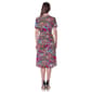 Womens 24/7 Comfort Apparel Paisley Tie Waist Midi Dress - image 3