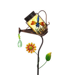 Evergreen 38.5in. Dragonfly Solar Jar Watering Can