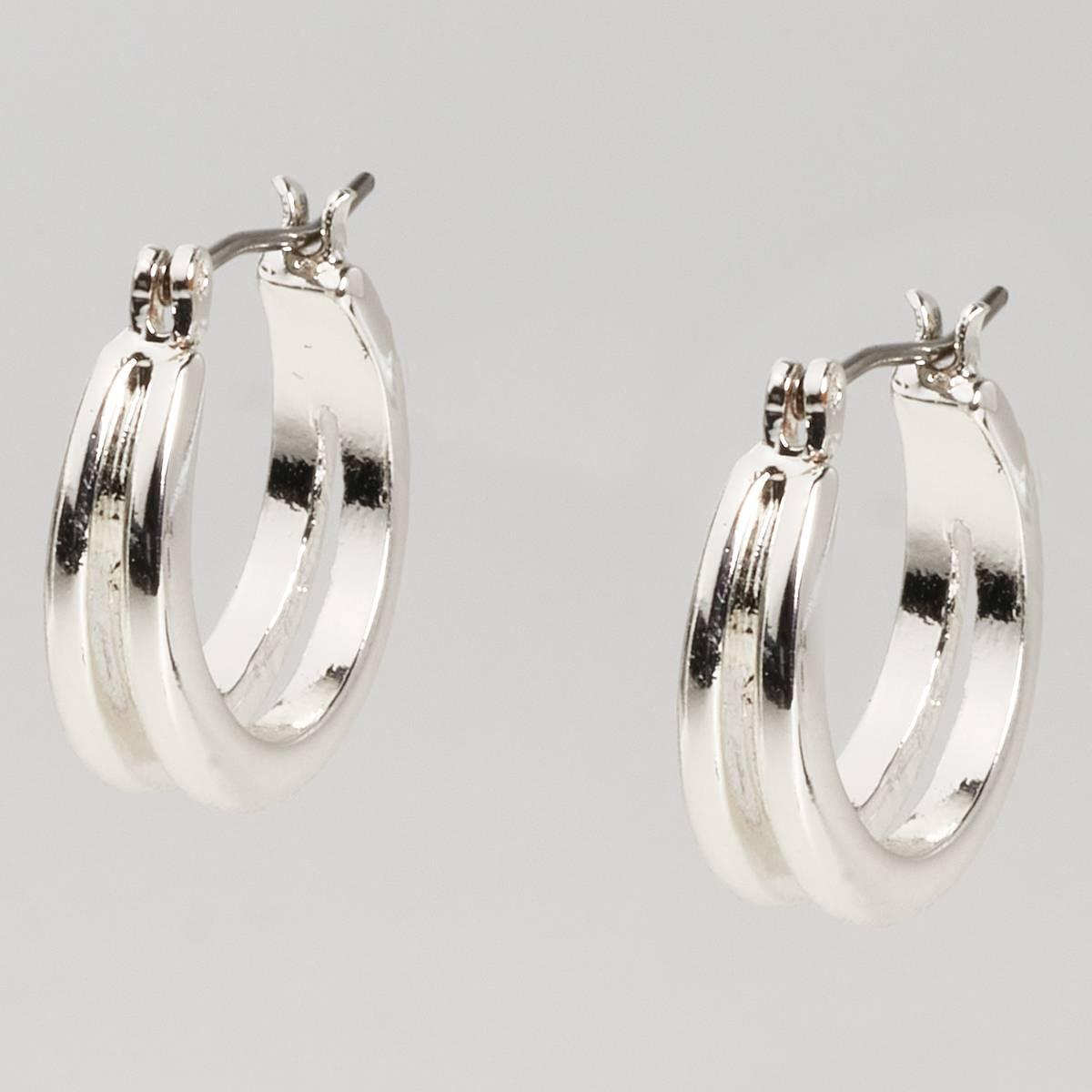 Design Collection Silver-Tone Open Post Earrings
