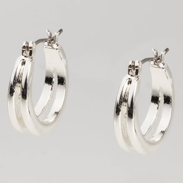 Design Collection Silver-Tone Open Post Earrings - image 