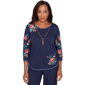 Plus Size Alfred Dunner Saratoga Springs Embroidered Sleeve Knit - image 1