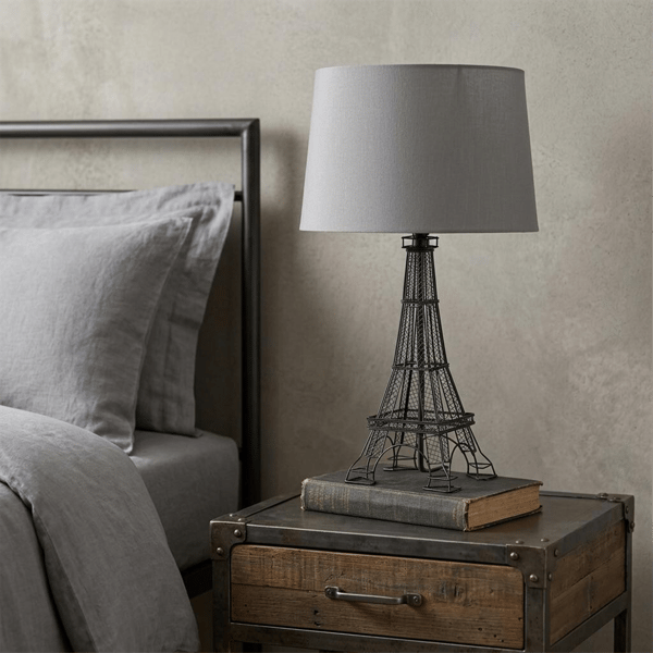 HomeRoots 25in. Black Acrylic Paris Desk Table Lamp - image 