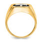 Mens Gentlemen’s Classics™ 14kt. Gold Onyx & Diamond Cross Ring - image 2
