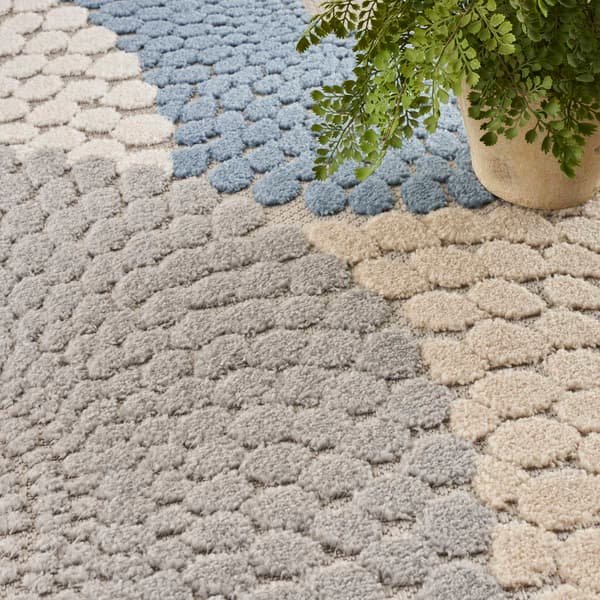 Nourison Aloha Circular Tear Drops Indoor/Outdoor Area Rug