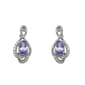 Precious Elegance&#40;tm&#41; Tanzanite/Zircon Sterling Silver Earrings - image 1