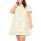 Plus MSK Puff Sleeve Print Cotton Poplin Dress - image 1