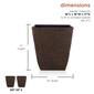 Alpine 17in. Brown Stone-Look Squared Planters - Set of 2 - image 10