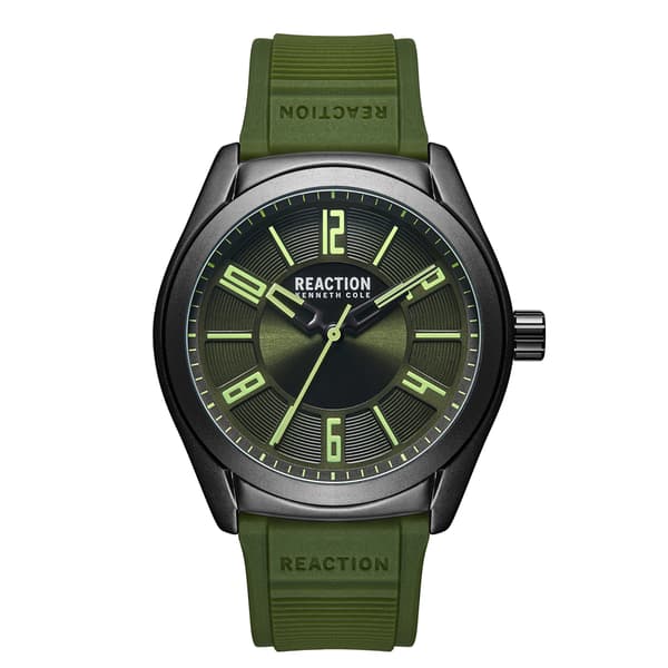 Mens Kenneth Cole&#40;R&#41; Reaction&#40;tm&#41; Green/Gunmetal Watch - RK50899006