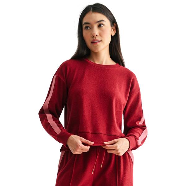 Womens CITY BLUES Long Stripe Sleeve Track Sweatshirt