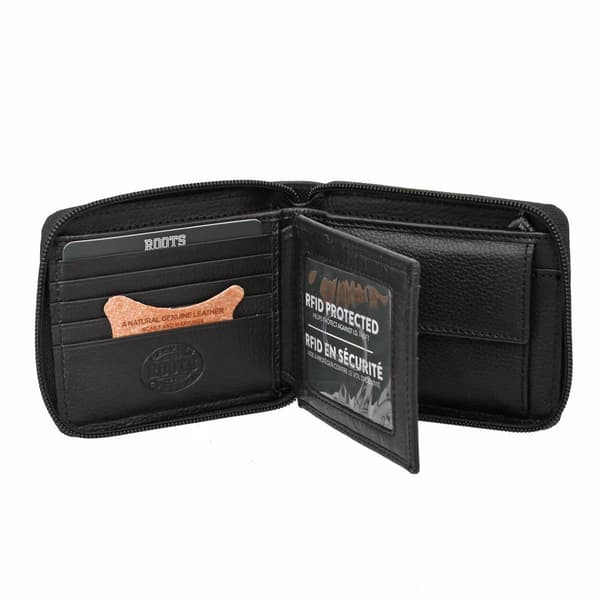 Mens Roots Silhouette Zip Around Coin Purse