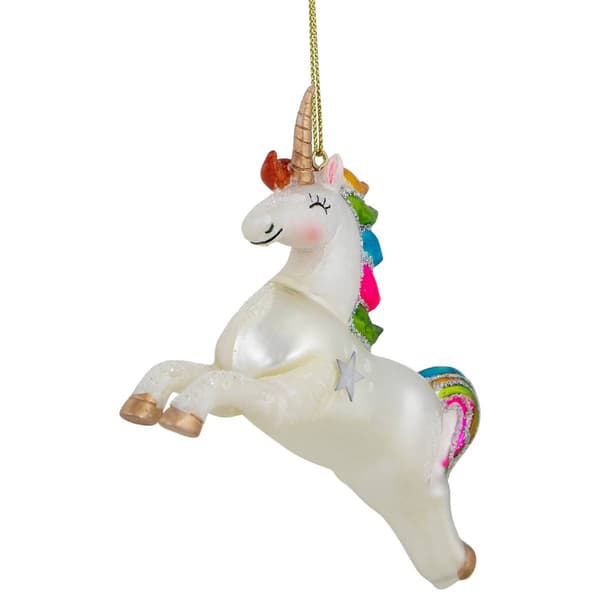 Northlight Seasonal 4.5in. Rainbow Unicorn Christmas Ornament
