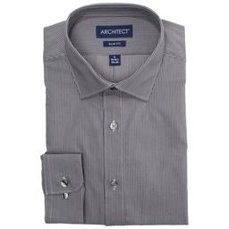 Mens Architect(R) Slim Fit Performance Dress Shirt - Gray Check