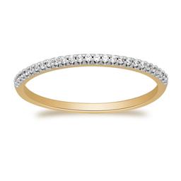 Gold over Silver 1/10kt. Lab Diamond Band