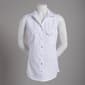 Plus Size Zac & Rachel Sleeveless Casual Button Down Pocket Blous - image 1