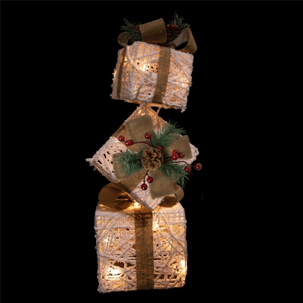 Northlight LED Lighted Stacked Gift Boxes Christmas Decoration