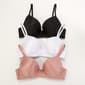 Womens Body Embrace 3pk. Satin Stripe Push Up Bras BE6845-3PKE - image 1