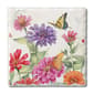 4pk. 4.25in. Zinnias & Butterfly Square Coasters Set - image 1