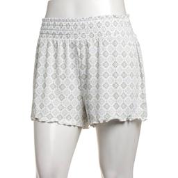 Womens Rene Rofe(R) Geo Sleep Smocked Pajama Shorts