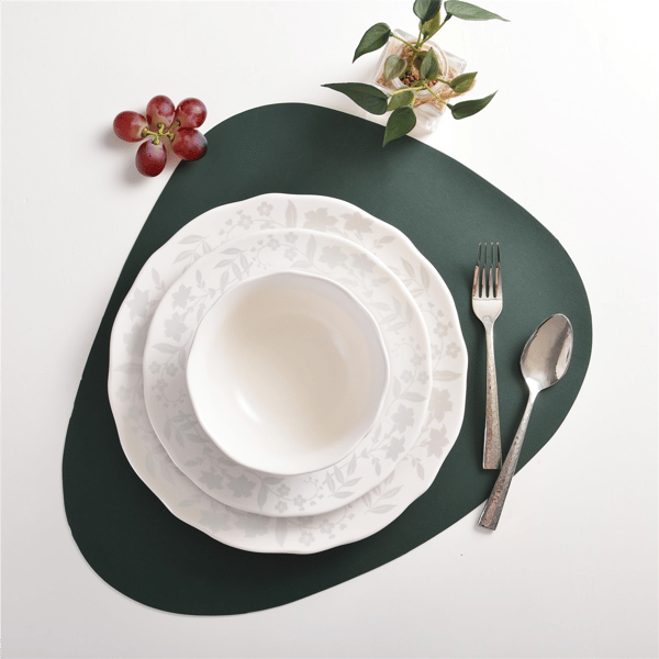 222 Fifth Refreshed Floral White Porcelain 12pc. Dinnerware Set