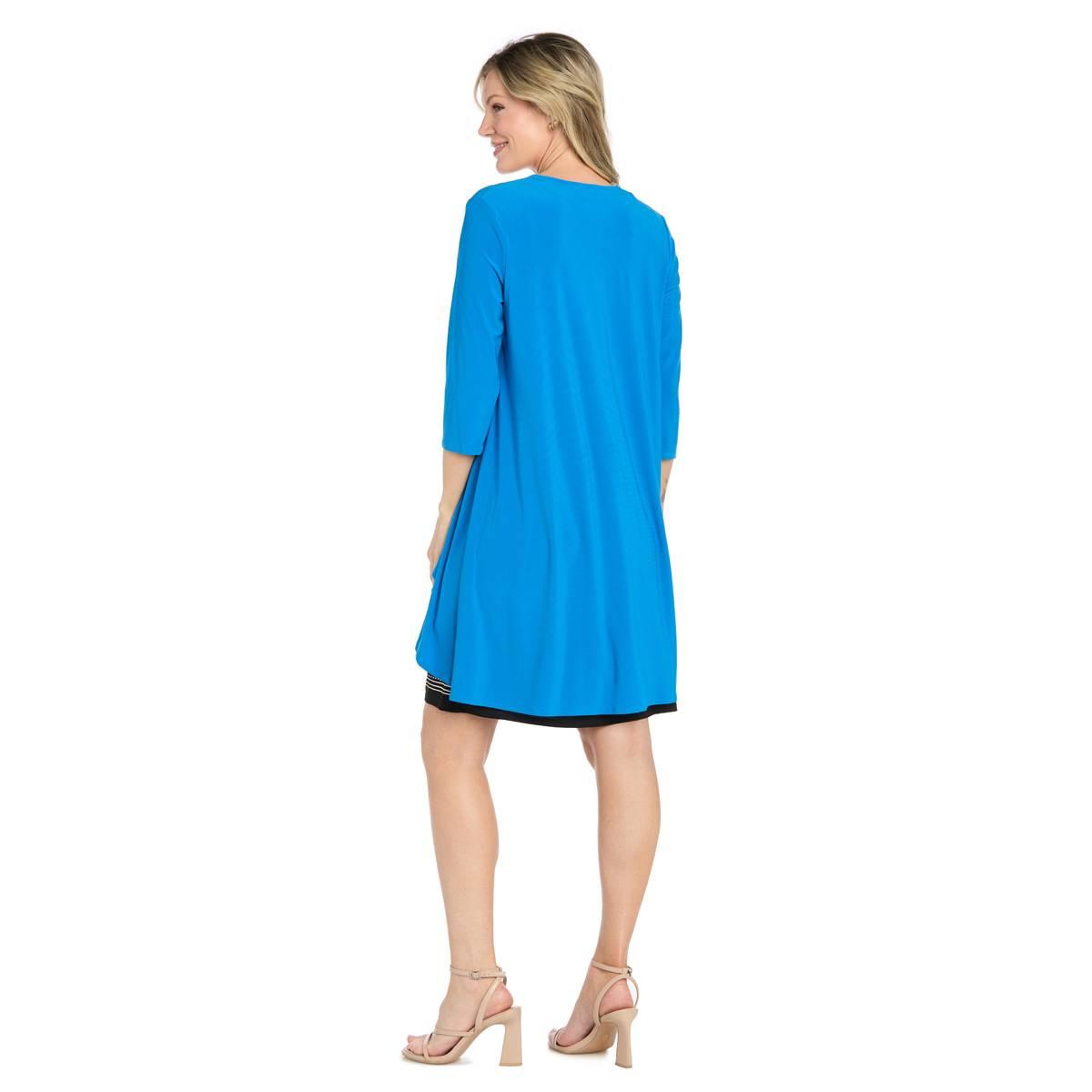 Womens R&M Richards 3/4 Sleeve Tropical Jacket Dress